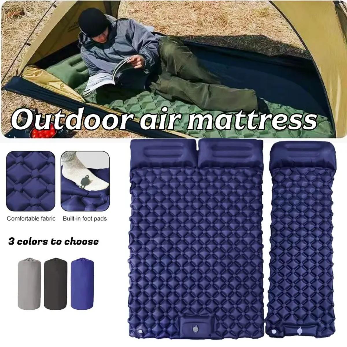 Outdoor Camping Rugs - Enkel- en dubbel opblaasbaar luchtbed, opvouwbaar