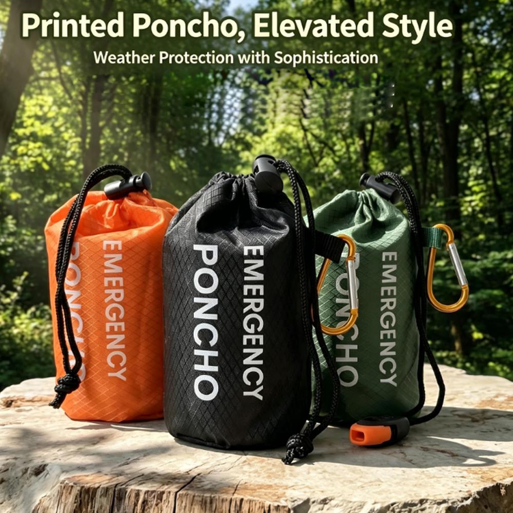 Draagbare noodregenponcho-set, - Camping Rain Poncho recensie en prijs