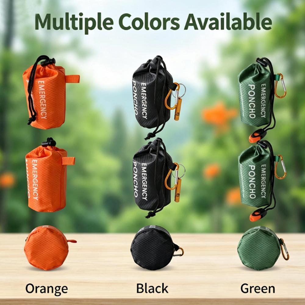 Draagbare noodregenponcho-set, - Camping Rain Poncho recensie en prijs