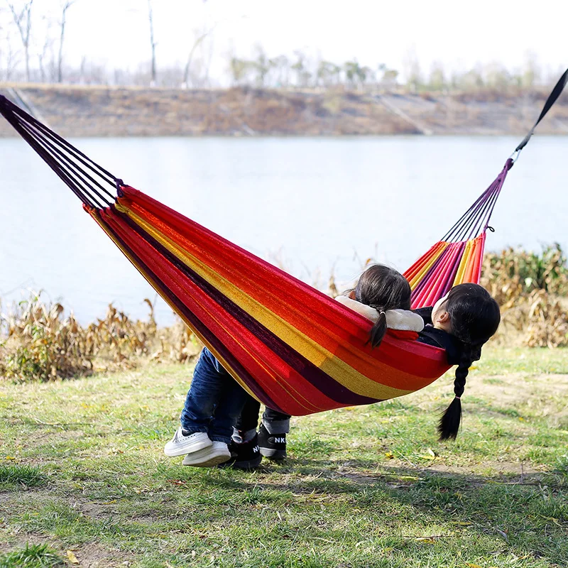 Canvas hangmat zonder houten s - Bed Outdoor Camping recensie en prijs