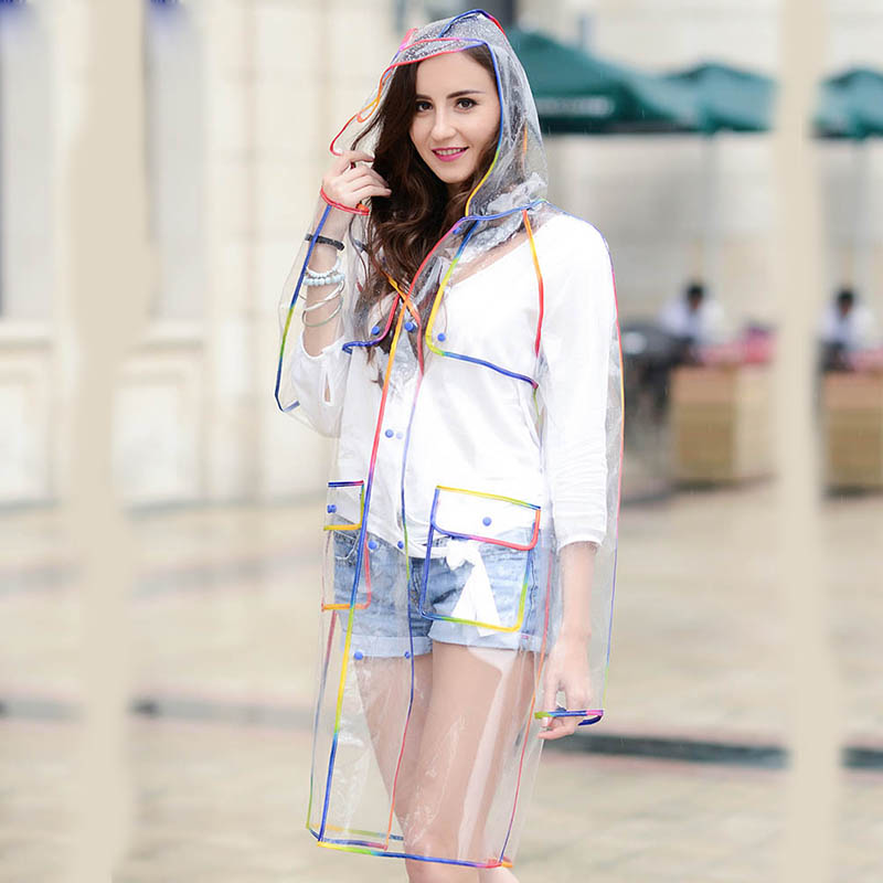 Kleurrijke Regenboog Rand Tran - Camping Rain Poncho recensie en prijs