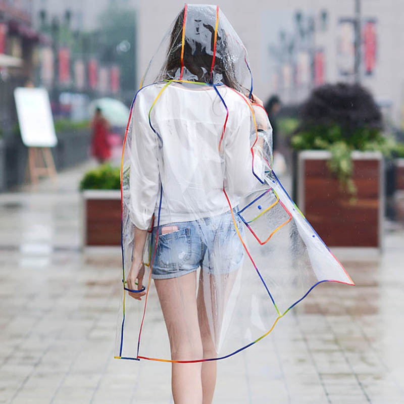 Kleurrijke Regenboog Rand Tran - Camping Rain Poncho recensie en prijs