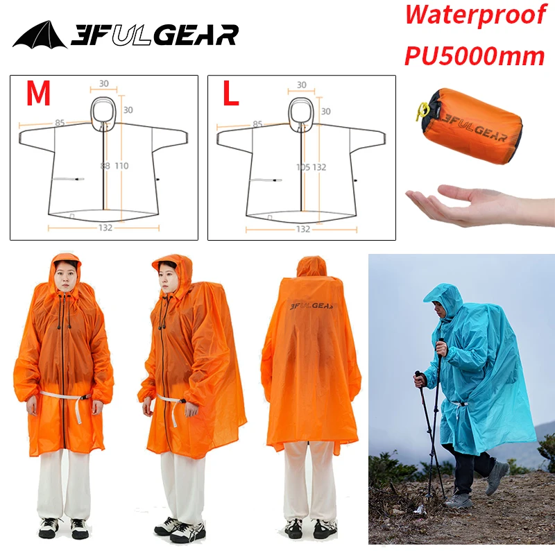 3F UL GEAR Rits Regenjas 15D N - Camping Rain Poncho recensie en prijs