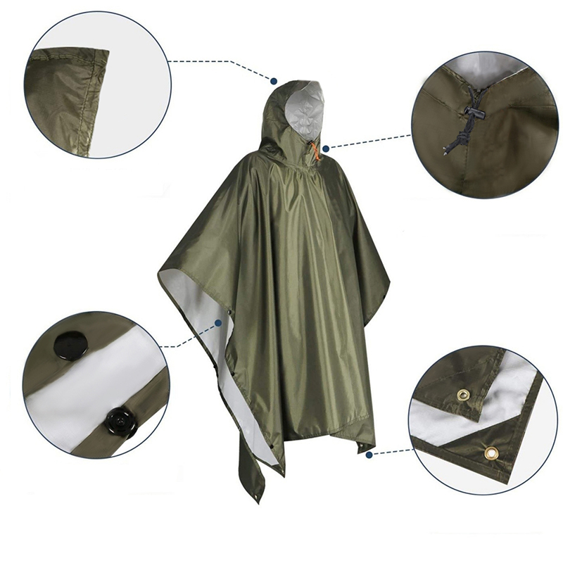 Zware regenponcho voor backpac - Camping Rain Poncho recensie en prijs