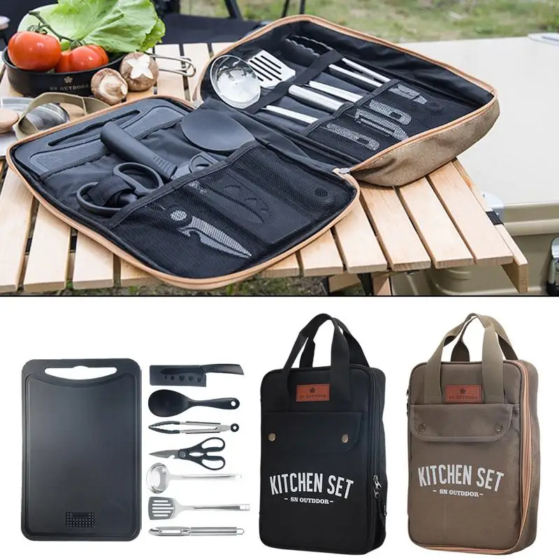 8-delige campingkeukenset, dra - Outdoor Camping Dining Set recensie en prijs
