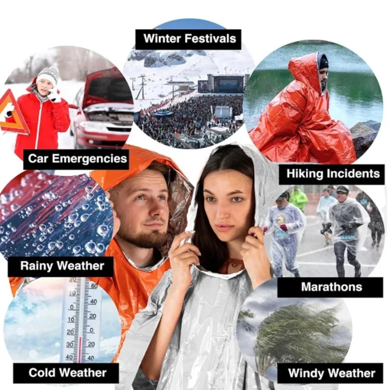 1 stuk/2 stuks noodponcho, the - Camping Rain Poncho recensie en prijs