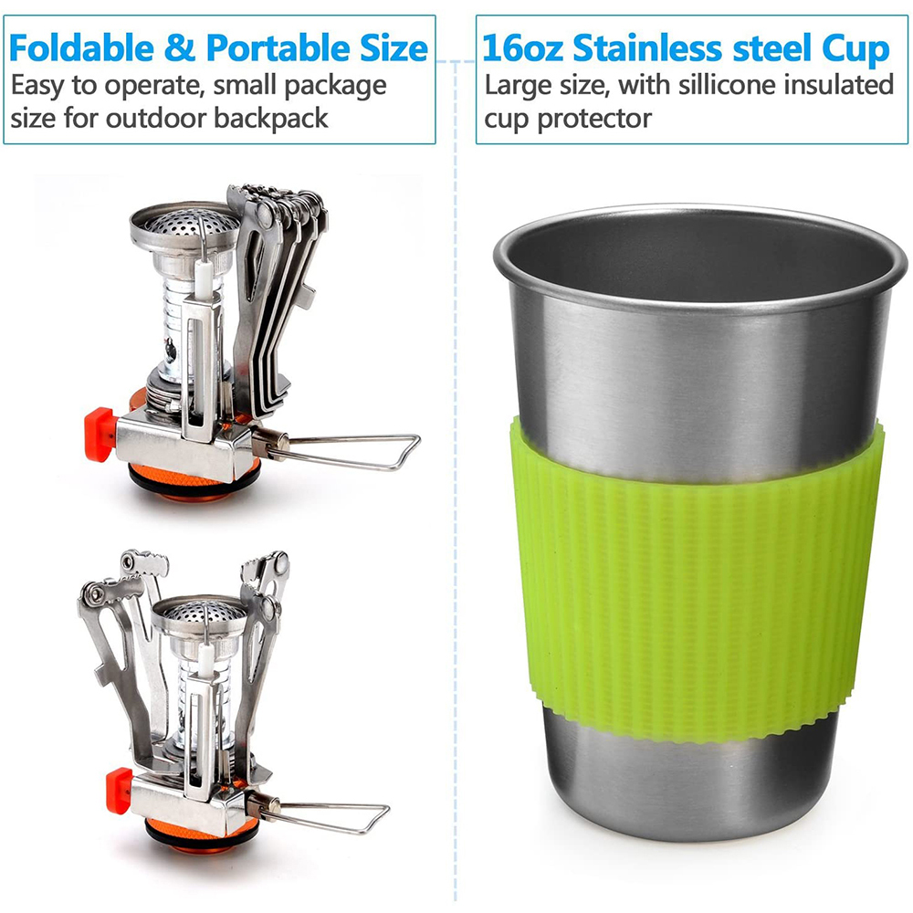Campingpannenset met fornuis O - Outdoor Camping Dining Set recensie en prijs
