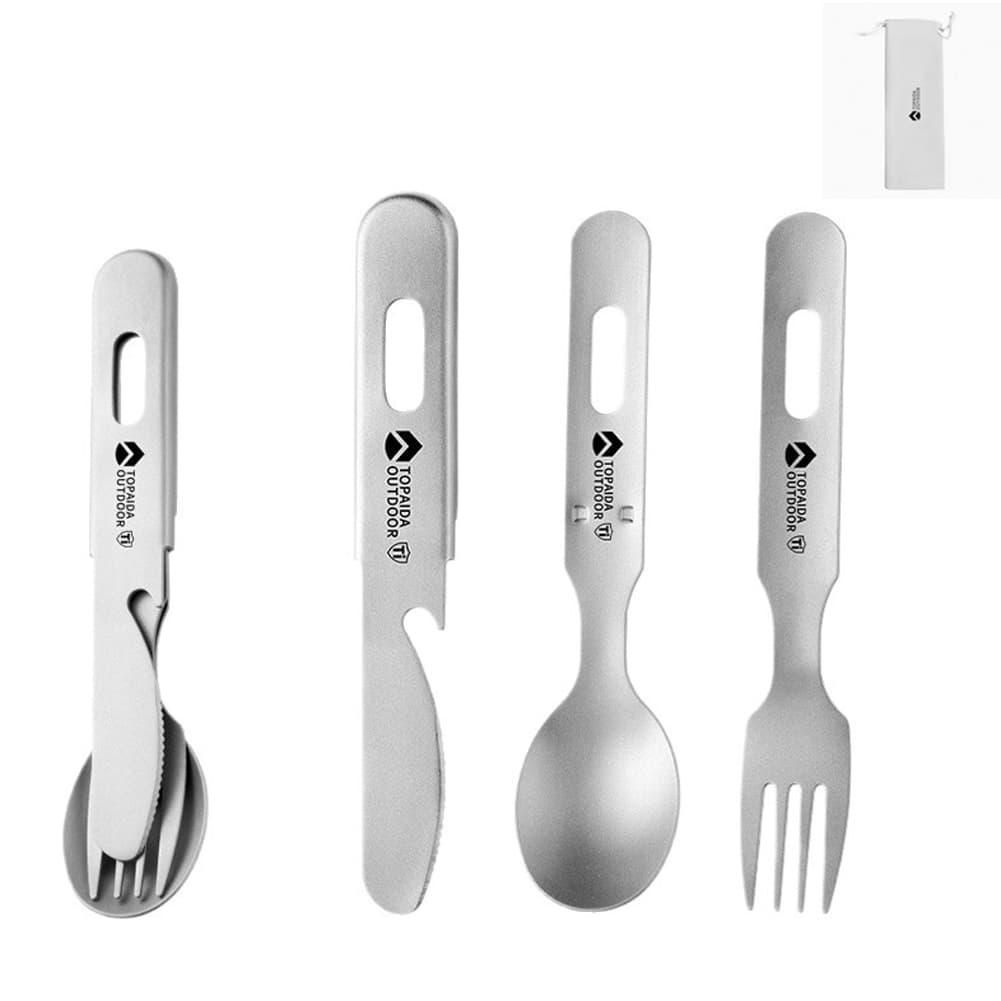 3-in-1 titanium campingbesteks - Outdoor Camping Dining Set recensie en prijs