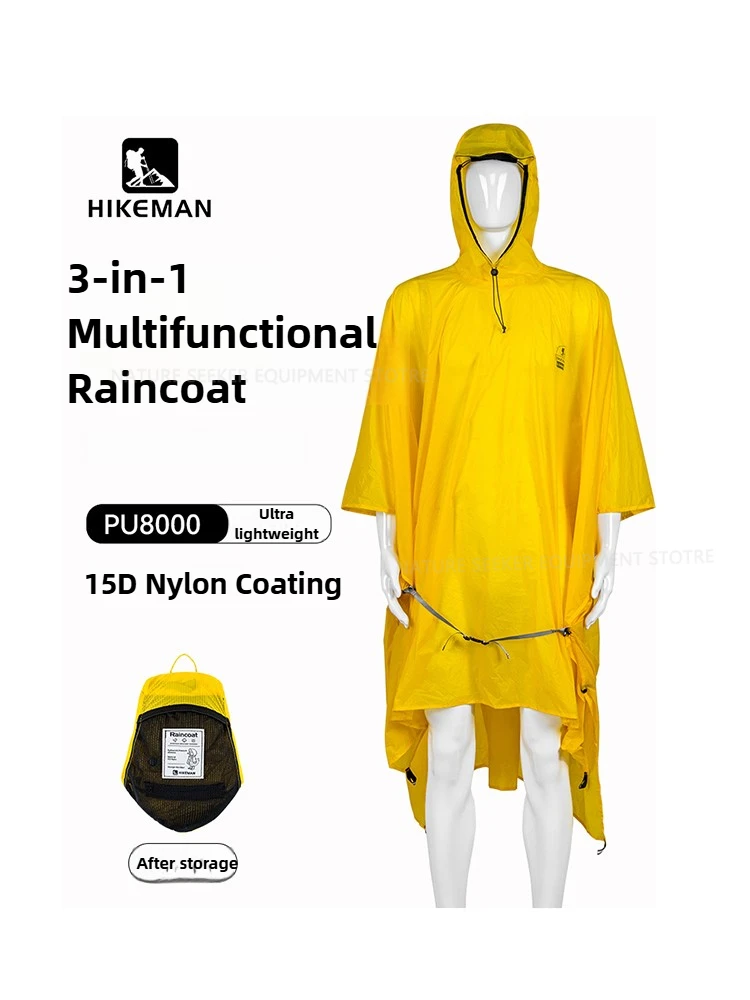 15D/210T Regenjas Waterdichte  - Camping Rain Poncho recensie en prijs